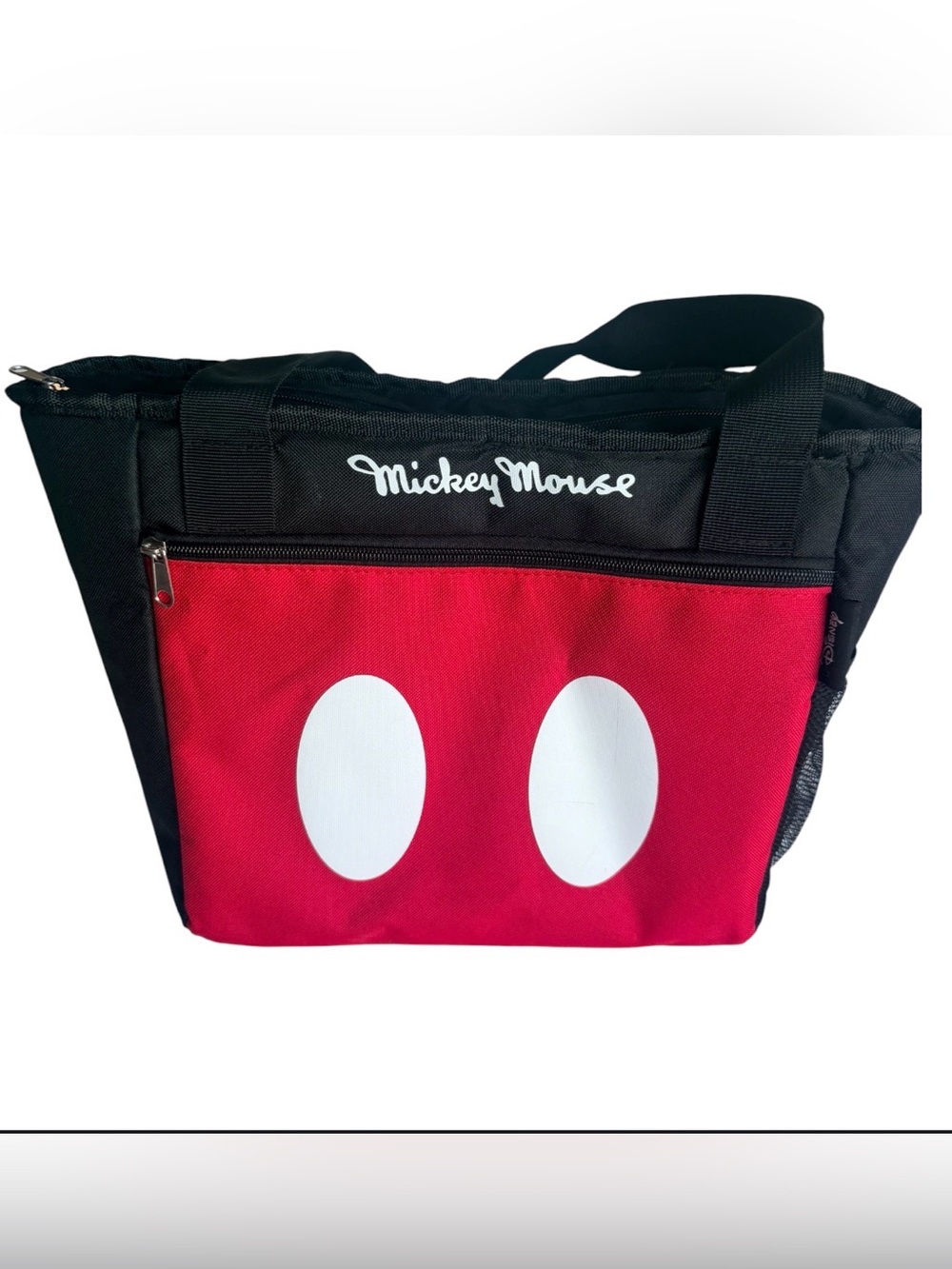 Disney Mickey Mouse Insulated Cooler Tote Bag Red Black